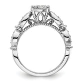 14K White Gold Lab Grown Diamond VS/SI+ G+ Cluster Ring